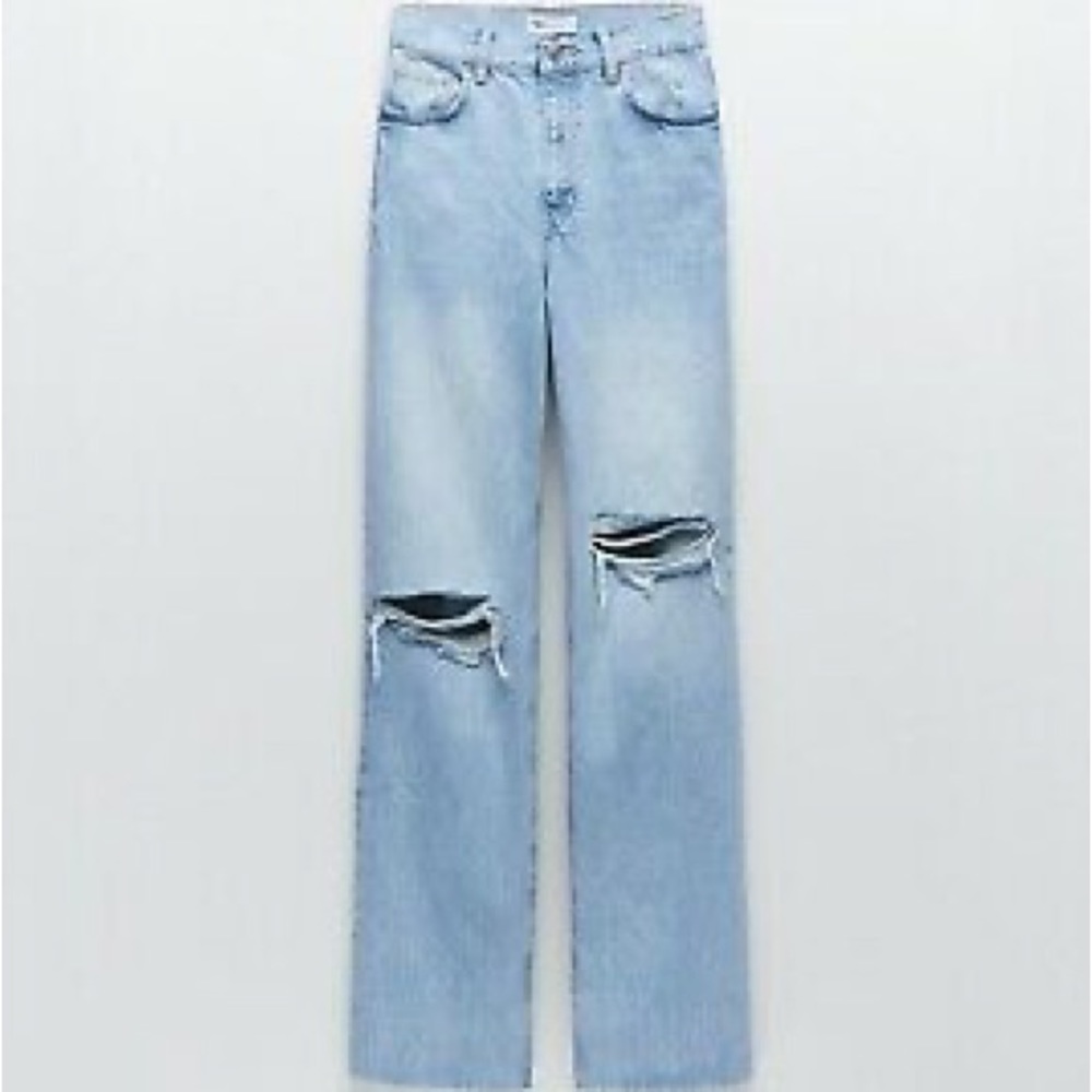 Zara High Rise Wide Leg Jeans Size 4